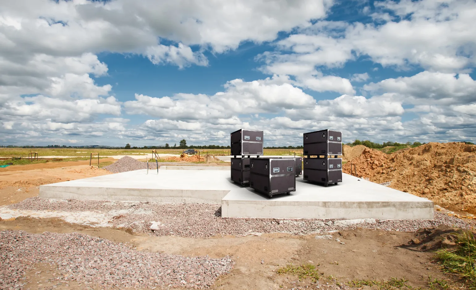 Concrete foundation prepared on-site by Concrete Pro LA experts